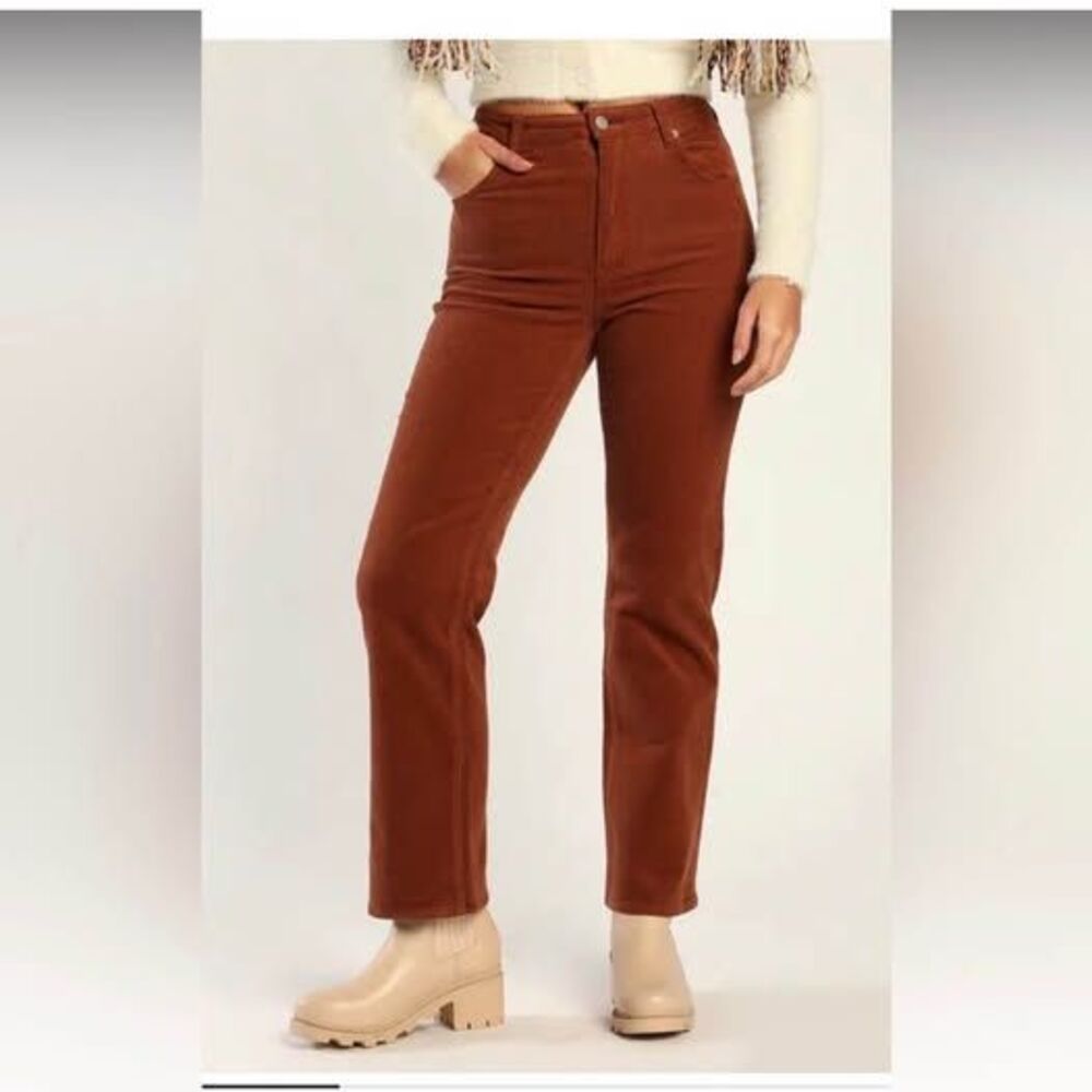 Rolla’s (from Free People) High Rise Straight Corduroy Pants SZ 25